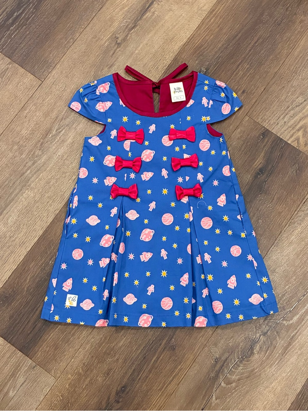 NWOT Wildflowers Outer Space Dress Planets Astronaut Science Miss Frizzle 2T